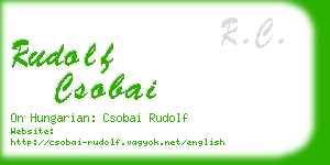 rudolf csobai business card